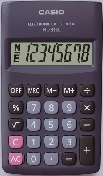 Casio Calcolatrice tascabile HL815L-BK Casio Calcolatrice tascabile HL815L-BK