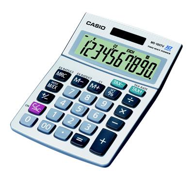 Casio Calcolatrice da tavolo MS-100ms Casio Calcolatrice da tavolo MS-100ms